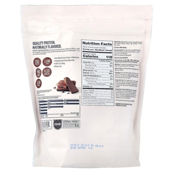 Isopure - Proteína Low Carb Chocolate 454 g