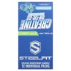 SteelFit USA - Creatine On-The-Go Gomas de Creatina Mono-hidratada Sabor Framboesa Azul 12 Embalagens 22 g Cada