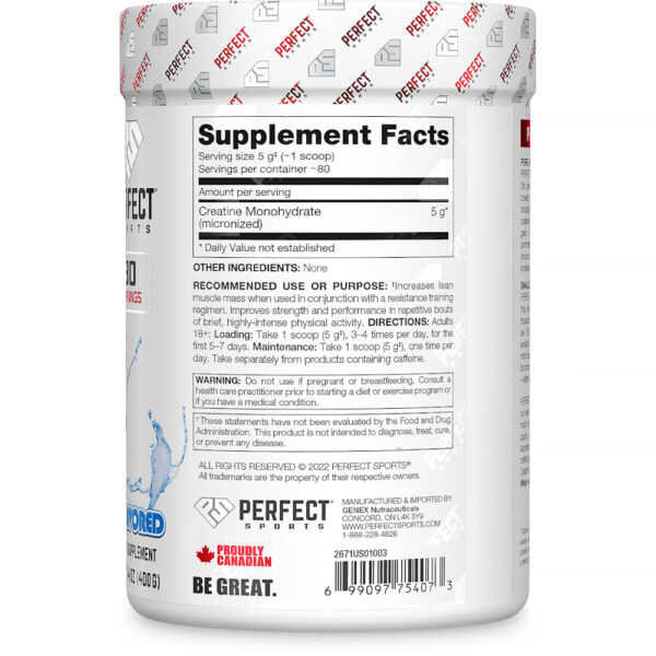 PERFECT Sports - Creatina Sem Sabor 400 g