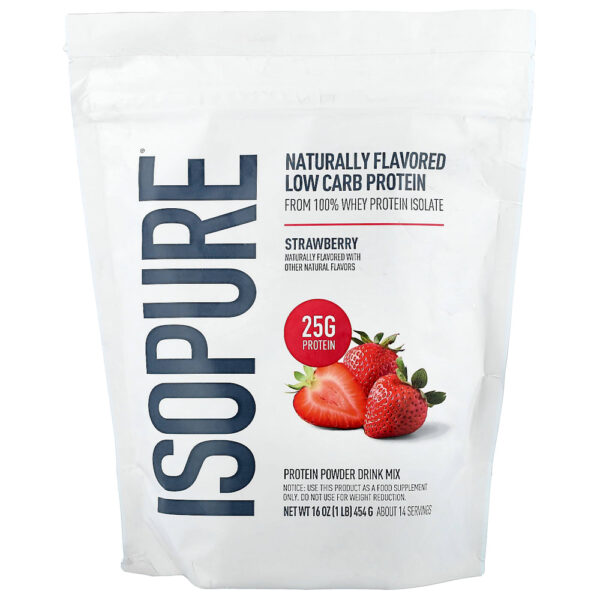 Isopure - Proteína em Pó Low Carb Morango 454 g
