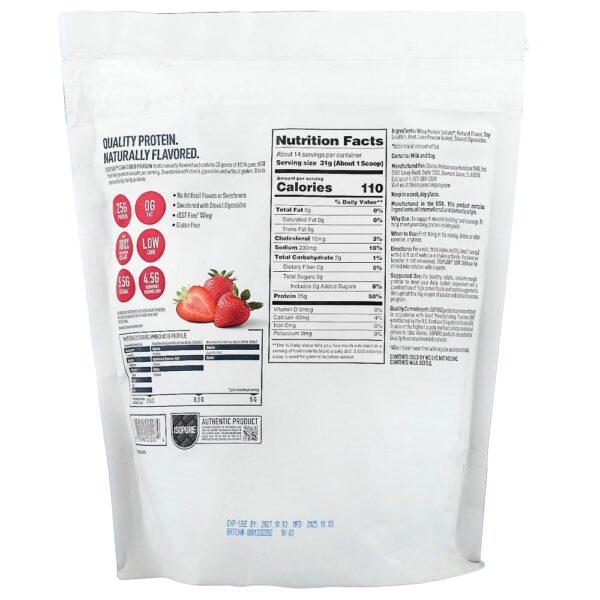Isopure - Proteína em Pó Low Carb Morango 454 g