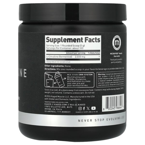 Kaged - Citrulina Sem Sabor 200 g