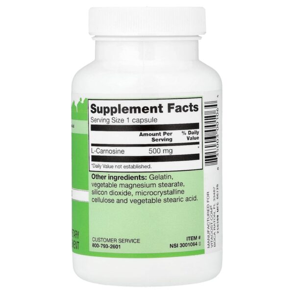 23-21.jpg Vitacost - L-Carnosine 500 mg 90 Capsules