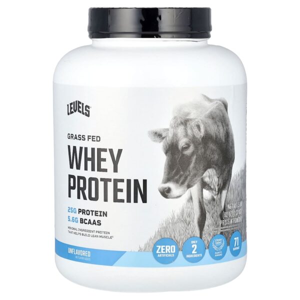 Levels - Grass Fed Whey Protein de Gado Criado no Pasto Sem Sabor 2,27 kg