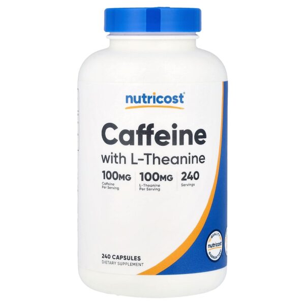 Nutricost - Cafeína com L-Theanine 240 Cápsulas