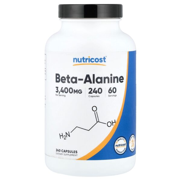 Nutricost - Beta-Alanina 240 Cápsulas (850 mg por Cápsula)