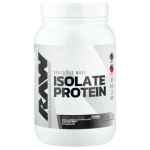 Raw Nutrition - Grass Fed Whey Protein Isolado de Gado Criado no Pasto Cookies e Creme 875 g