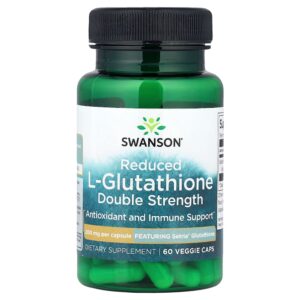 Swanson Vitamins - L-Glutationa Reduzida 200 mg 60 Cápsulas Vegetais