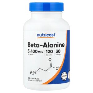 Nutricost - Beta-Alanina 120 Cápsulas (850 mg por Cápsula)