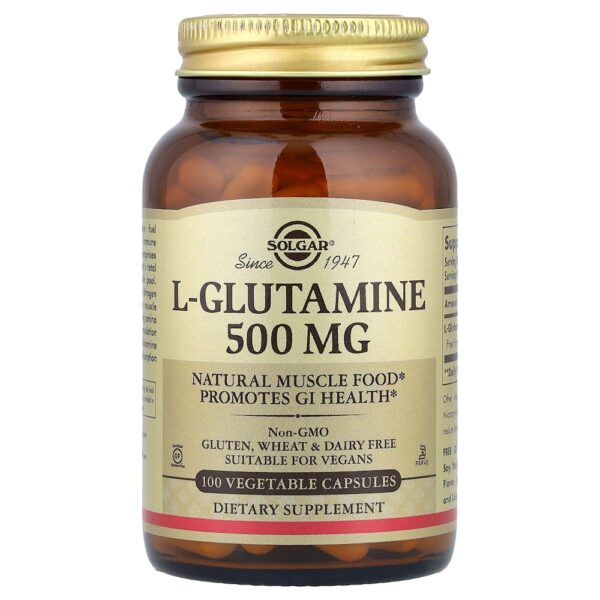 Solgar - L-Glutamina 500 mg 100 Cápsulas Vegetais