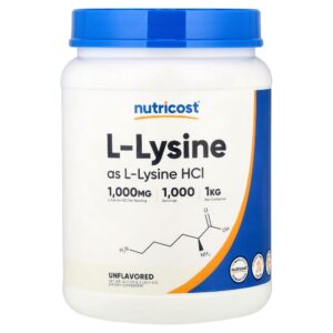 Nutricost - L-Lisina Sem Sabor 1 kg (1,01 kg)