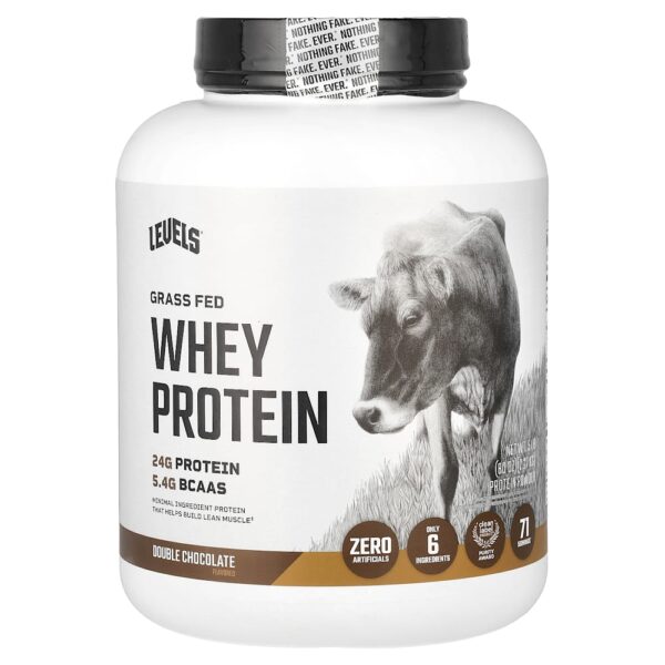 Levels - Proteína Whey em Pó de Gado Criado no Pasto Chocolate Duplo 2,27 kg