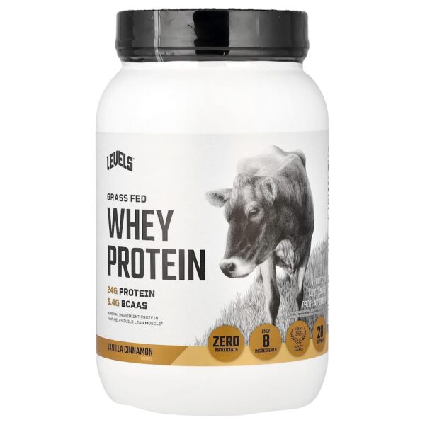 Levels - Gras Fed Whey Protein de Gado Criado no Pasto Baunilha e Canela 907 g