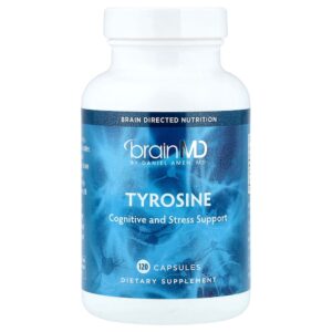 BrainMD - Tirosina 120 Cápsulas (500 mg por Cápsula)