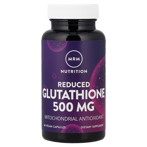 MRM Nutrition - Glutationa reduzida 500 mg 60 Cápsulas Veganas