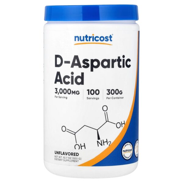 Nutricost - Ácido D-Aspártico Sem Sabor 300 g