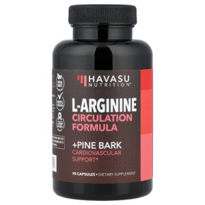 Havasu Nutrition - L-Arginina Fórmula para a Circulação + Casca de Pinheiro 90 Cápsulas