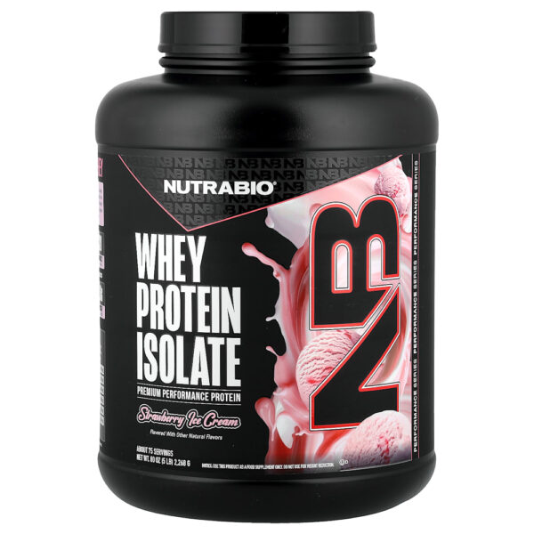 Nutrabio Labs - Whey Protein Isolado Sorvete de Morango 2.268 g
