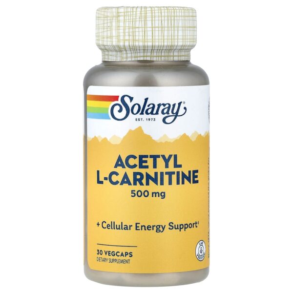 Solaray - Acetil L-Carnitina 500 mg 30 VegCaps