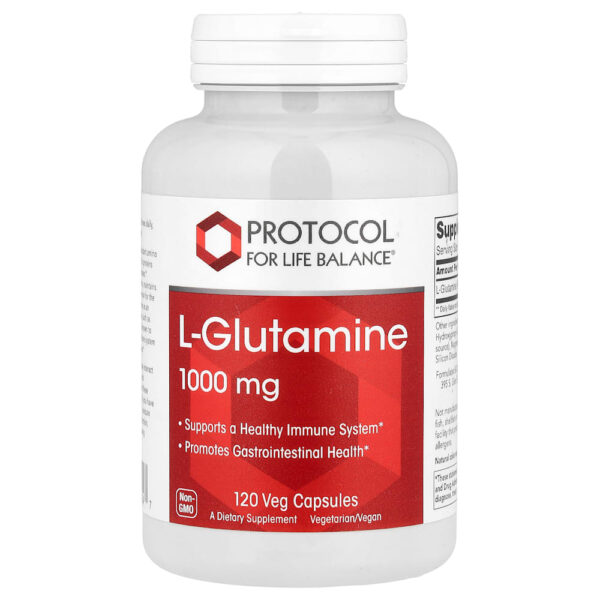 24-255.jpg Protocol for Life Balance - L-Glutamina 1.000 mg 120 Cápsulas Vegetais