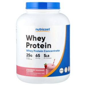 24-29.jpg Nutricost - Whey Protein Concentrado Milkshake de Morango 2 g