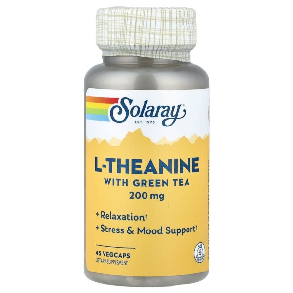 Solaray - L-teanina com Chá Verde 45 VegCaps