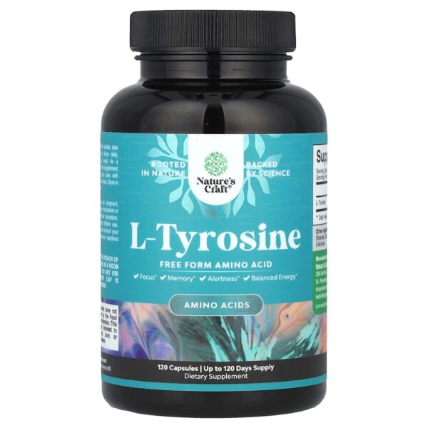 Nature's Craft - L-tirosina 500 mg 120 cápsulas