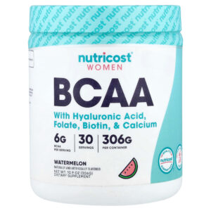 Nutricost - Women BCAA com Ácido Hialurônico Folato Biotina e Cálcio Melancia 306 g