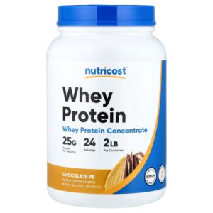 Nutricost - Whey Protein Concentrado Chocolate PB 907 g
