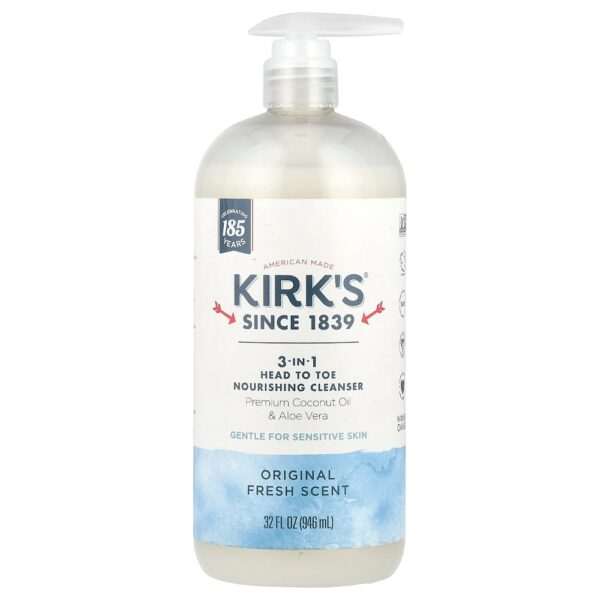 Kirk's - Solução de Limpeza Nutritiva 3 em 1 da Cabeça aos Pés Original Fresh 945 ml