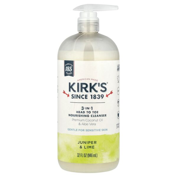 Kirk's - Purificador Nutritivo 3 em 1 Cabeça aos Pés Junípero e Limão 946 ml