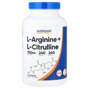 Nutricost - L-Arginina + L-Citrulina 240 Cápsulas
