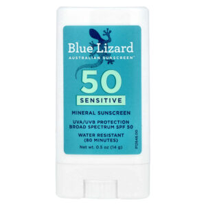 Blue Lizard Australian Sunscreen - Sensível Protetor Solar Mineral em Bastão FPS 50+ 14 g