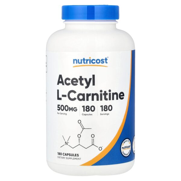 Nutricost - Acetil L-Carnitina 500 mg 180 Cápsulas