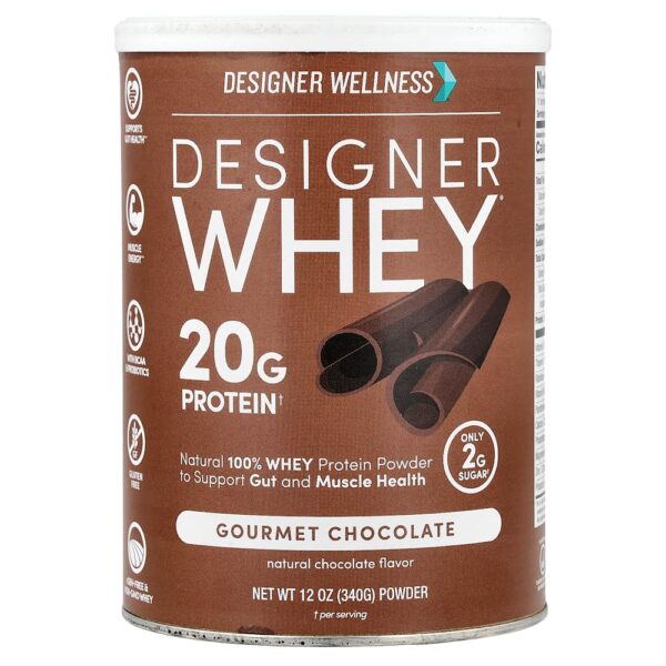 Designer Wellness - Designer Whey 100% Whey Protein em Pó Natural Chocolate Gourmet 340 g