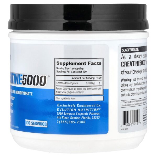 25-5.jpg EVLution Nutrition - Creatine5000 Sem Sabor 500 g