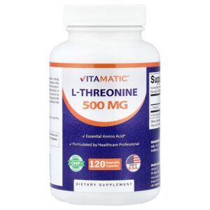 Vitamatic - L-Treonina 500 mg 120 Cápsulas Vegetais