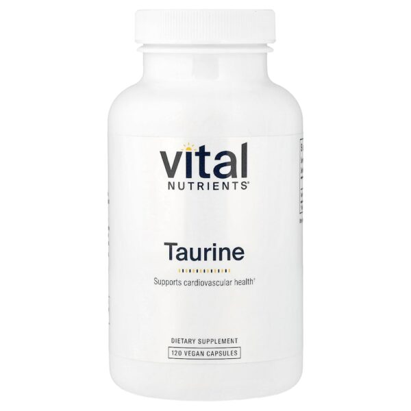 Vital Nutrients - Taurina 120 Cápsulas Veganas (1.000 mg por Cápsula)