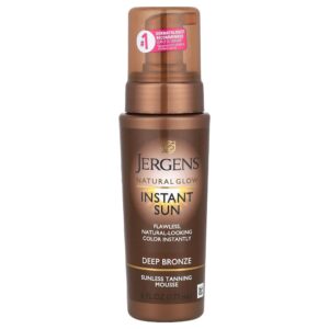 Jergens - Brilho natural Instant Sun mousse bronzeador sem sol bronzeado profundo 175 ml