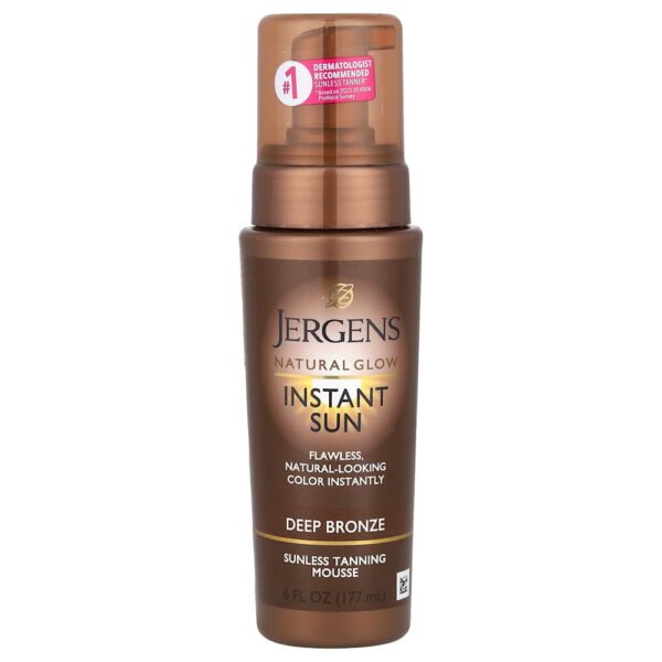 28-42.jpg Jergens - Brilho natural Instant Sun mousse bronzeador sem sol bronzeado profundo 175 ml