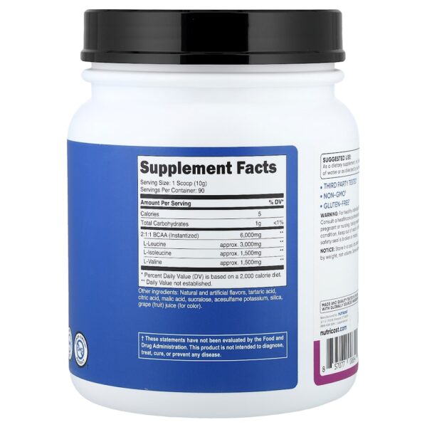 Nutricost - Desempenho BCAA Uva 900 g (907 g)