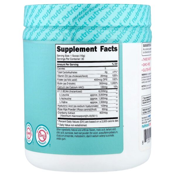 Nutricost - Women BCAA com Ácido Hialurônico Folato Biotina e Cálcio Melancia 306 g