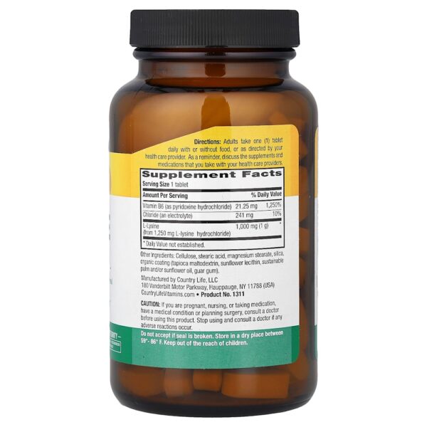 Country Life - L-lisina 1000 mg 100 Comprimidos