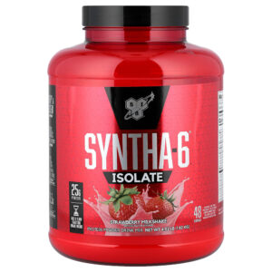 BSN - Syntha-6 Isolate Mistura em Pó para Bebida de Proteína Milkshake de Morango 1,82 kg