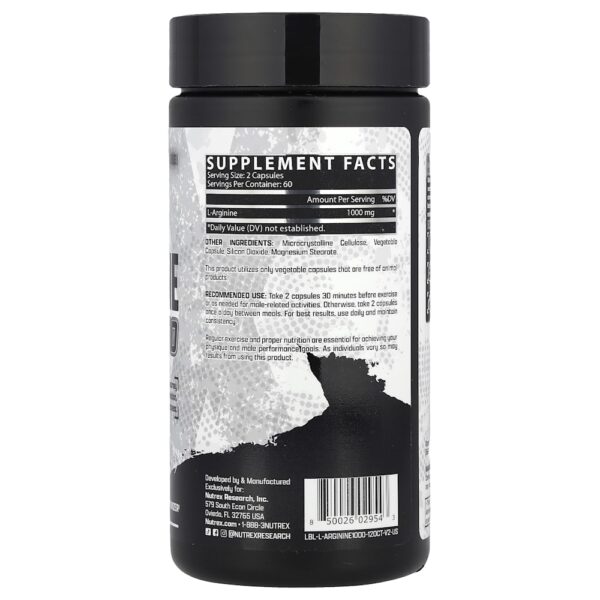 Nutrex Research - L-Arginina 1000 120 Cápsulas (500 mg por Cápsula)