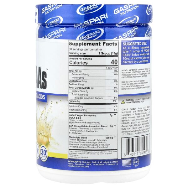Gaspari Nutrition - Proven EAAs Sorvete de Limão 390 g