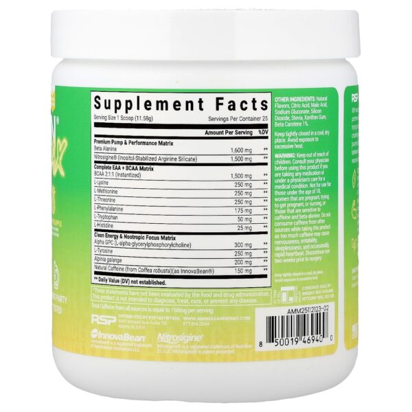 RSP Nutrition - AminoLean Max Energia Pré-Treino Abacaxi Maui 290 g