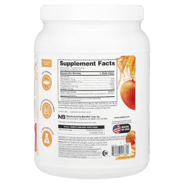 Nutrabio Labs - Clear Protein Névoa de Manga 489 g