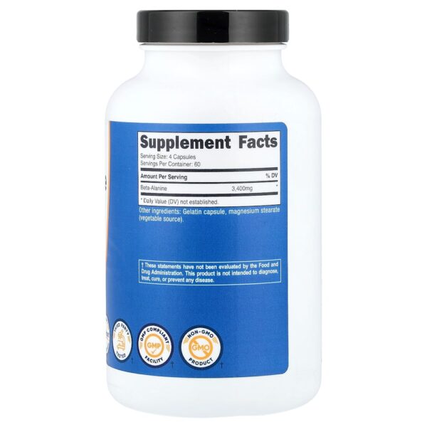 Nutricost - Beta-Alanina 240 Cápsulas (850 mg por Cápsula)