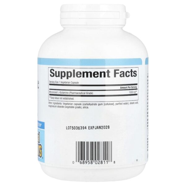 Natural Factors - L-Glutamina micronizada 1.000 mg 180 Cápsulas Vegetarianas